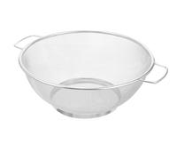 GAROZATION Stainless Steel Strainer Fine Mesh Rice Colander Small Mesh Strainer Silver Sturdy Hands-Free Use Liquid Filtration Kitchen Salad Cleaning Basket for Tomatoes Potatoes