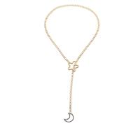GAROZATION Statement Star Moon Necklace: Choker Star Pendant Necklace Present for Woman Man Costume Accessories for Birthday Parties Golden