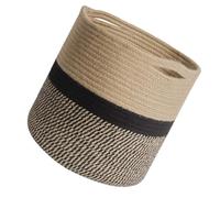 GAROZATION Sundries Storage Box Weaving Storage Basket 30cm Diameter Cotton Material round Shape High-end Appearance for Home Organization