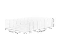 GAROZATION Transparent Cosmetic Organizing Box with Buckle Design Multi-grid Pressed Powder and Eyeshadow Display Rack for Desktop Storage and Makeup Organization