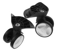 GAROZATION Travel Luggage Wheel Replacement, 1 Pair Black Plastic Suitcase Swivel Wheel for Hard-Sided Luggage Accessories, Easy to Replace