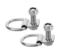 GAROZATION Truck Bed Trailer D-ring Tie Down Anchors 2 Sets Durable Galvanized Iron with Damage-Reducing Finish for Emergency Rescue and Cargo Securing
