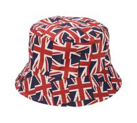 GAROZATION Union Jack Bowler Hats, Childrens British Flag Bucket Hat Sun Beach Cap for Fisherman’s Holidays Summer Teen Size m 56-58cm