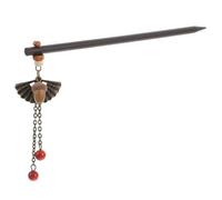 GAROZATION Unique Vintage Fan Hairpin Tassel Long Chinese Hair Stick Wood Alloy Stylish Head Accessories for Women Great for Parties Weddings