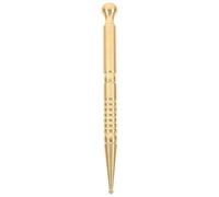 GAROZATION Universal Massage Tool Brass Acupuncture Pen for Massage Acupressure Points Stimulate Muscles Yellow Portable Body Relaxation Accessory