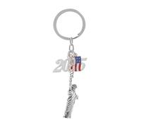 GAROZATION USA Flag Keychain Statue of Liberty Charm York Souvenir Metal Ornament Keyring Decor for Travel
