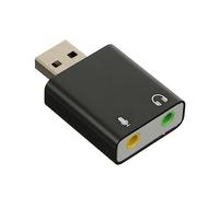 GAROZATION Usb External Sound Card Stereo Audio Adapter for Headphone and Microphone Jack Plug and Play for Gaming and Laptop Streaming