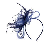 GAROZATION Veil Fascinator Hair Clip Mesh Net and for Elegant Women at Weddings Tea Parties and Special Occasions Versatile Headband and Hair Accessory Navy Blue