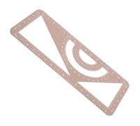 GAROZATION Versatile Metal Triangle Ruler and Protractor Measuring Tool for School and Office Use, Golden Aluminium Alloy Multi-Functional Scale Ruler for Designers and Students in Drawing