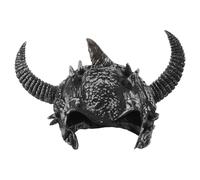 GAROZATION Viking King Helmet Horns Men's Women's Novelty Headwear for Cosplay Birthday Medieval Helmet for Party