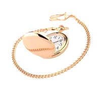 GAROZATION Vintage Mechanical Pocket Watch Dual-Sided Polished Clamshell Design for Men and Women Stylish Retro Hanging Watch Rose Gold Finish for Timely Elegance