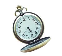 GAROZATION Vintage Men’s Pocket Watch Hollow Deer Quartz Mechanical Flip Cover Pendant Portable Small Watch Battery for Everyday Carry