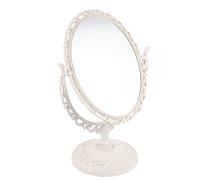 GAROZATION Vintage Oval Tabletop Makeup Mirror Swivel Cosmetic Mirror for Dressing and Personal Care