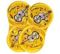 GAROZATION Vinyl Record Mitts 2pcs Yellow Cardboard and Flannelette Material for Professional Musicians to Avoid Fingerprint and Protect Records