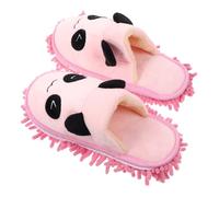 GAROZATION Washable Anti-slip Mop Slippers for Floor Cleaning Reusable Household Mopping Shoes Suitable for Tile Vinyl Floors Practical Dust Pet Hair Cleaner Slippers for Women