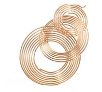 GAROZATION Women Layered Necklace Disco Jewelry with Rimless Sunglasses Metal Wire Coil Bracelet Triple Swirl Earrings for Party Birthday Cosplay Theme Events