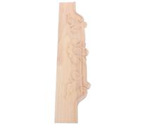 GAROZATION Wood Carving Applique Panel for Kitchen Drawer and Bed Headboard, Elegant French Style Floral Pattern in Brown Wood, Structural Proportion Improvement and Enhanced Cabinet Design