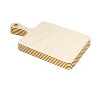 GAROZATION Wood Cutting Boards with Handles 5Pcs Unfinished Paddle Set for DIY Painting and Kitchen Food Preparation 9 X 5.5 X 0.12 Inches