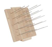 GAROZATION Wooden Crochet Blocking Board with Precise Grid Lines and 20 Pins, Lightweight Lace Blocking Board for Yarn Crafts Making at Home, for Beginners