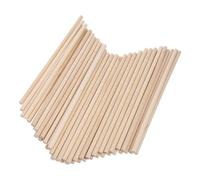 GAROZATION Wooden Dowels Made of Safe Material to Hand-Eye Coordination 50pcs Round Brown Wood Sticks for Crafts for Crafting Projects and Building Activities