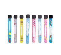 GAROZATION Wristbands Reusable Anti-Lost Identification and Wrist PVC Waterproof 8pcs Bands Bracelets with Information for Filling Assorted Colours Assorted Style Camp School Hiking