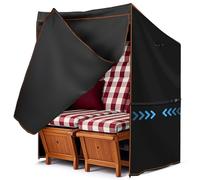 GARPROVM Beach Chair Protective Cover, Winterproof, Beach Chair Cover, Waterproof, 120 x 90 x 160/140 cm, Beach Chair Cover, Outdoor, 420D Oxford Fabric, Weatherproof, Windproof, Dustproof Cover for