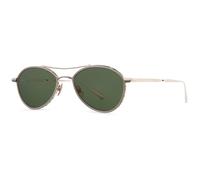 Garrett Leight BENNETT S Polarized 12KG/SELG15 PLR Men's Sunglasses Gold Size 53