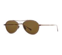 Garrett Leight BENNETT S Polarized BZ/MOJBRN PLR Men's Sunglasses Brown Size 53