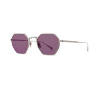 Garrett Leight EDEN S BPLT/SFSELV Men's Sunglasses Silver Size 47