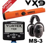 Garrett Vortex Vx9 + Ms-3 Headphones + Pro-Pointer At Z-Lynk