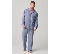 British Boxers Men's Cotton Twill Pyjama Set - Garrison Blue Herringbone - XX-LARGE