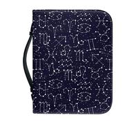 Garronmavis Constellation Galaxy Bible Cover for Men Women, Starry Sky Bible Carrying Case, Cosmic Space Bible Book Covers - M