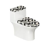 Garronmavis Geometric Cubes Two Pieces Toilet Lid Tank Covers, Cube Paintings Bathroom Toilet Cover, Abstract Painting Washable Toilet Lid Cover Seat Fit Most Size