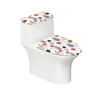 Garronmavis Pine Trees 2 Pieces Toilet Lid Cover Sets, Tree Paper Sculpture Toilet Seat Covers, Folk Arts Folk Art Toilet Cover Fits Most Round, Elongated, Oblong Lids