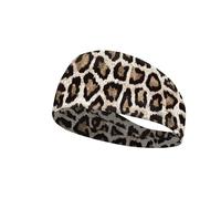 Garronmavis Retro Leopard Mens Elastic Wide Headbands Leopards Painting Sport Headband Modern Art Workout Head Bands
