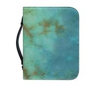 Garronmavis Turquoise Marble Painting Bible Cover Carrying Book, Gradient Paintings Bible Holder, Modern Art Bible Case - L
