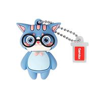 GARRULAX USB Flash Drives, 64GB Waterproof Silicone USB2.0 High Speed USB Thumb Drives Memory Stick Pen Date Storage Pendrive U Disk (Blue Cat)