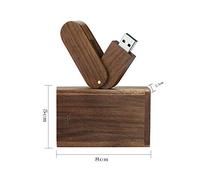 Garrulax USB Flash Drives, 8GB / 16GB / 32GB Premium Rotation Solid Wood High Speed USB 2.0 Flash Drive Memory Stick Data Storage Pendrive Thumb Disk with Wooden Box (8GB)