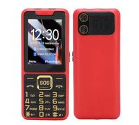 Garsent 4G Seniors Phone, 2.6in Big Buttons Unlocked Senior Cell Phone with Double Flashlight, Family Number Shortcut, SOS Key, Big Speaker, Double SIM Double Standby for Seniors (Red)