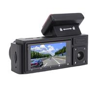 Garsent 4K Dash Cam, 1080P Triple Dash Camera Front Rear, Inside Driving Recorder with 2.0 HD Screen, Night Mode, 170°Wide Angle Vehicle Cam, Automatic Reversing Display