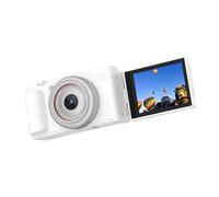 Garsent 5K Digital Camera for Photography, UHD Autofocus 80MP 180° Flip Screen 16X Zoom Compact Point Shoot Vlogging Camera for YouTube with Flash (White)