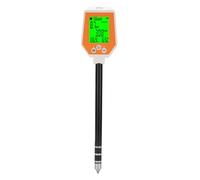 Garsent 6 in 1 Soil Meter, Digital PH Tester, Rechargeable Temperature, Sunlight, Fertility, Environmental and Soil Humidity Meter with LCD Display for Indoor Outdoor Plants