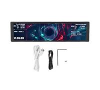 Garsent 9.2 Inch Computer Secondary Screen, 1920x462 FHD LCD Display for PC Case CPU GPU Temperature Monitor, Support Dynamic Video Theme, Landscape Portrait Mode (Black)