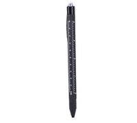 Garsent 9 in 1 Multitool Pen with LED Light, Screwdrivers, Level, Ruler, Bottle Opener, Touchscreen Stylus - Portable Pocket Gadget Tool for Men, Tech Gift Ideas (Black)