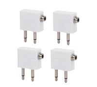 Garsent Airplane Headphone Adapter, Dual 3.5mm Male to 3.5mm Female, Gold Plated Flight Audio Converter, Airline Headset Converter for Headphones, Headsets, and Bluetooth Adapters (4 pieces)