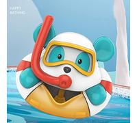 Garsent Blue Bath Toy Cute Bear Bubble Bath Maker, Easy-to-Use Bathtub Toy for Kids, Safe and Fun Shower Bubble Machine for Kids 3+ (Diving Bear Bulled Bubble HN1868 English)