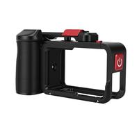 Garsent Camera Cage with Side Handle Fit for Action 4 3 5 Pro, Protective Metal Video Rig with Cold Shoe Extender, Hot Shoe Cover, for Street Photography