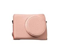 Garsent Camera Case, Vintage PU Leather Camera Bag with 1/4 Inch Thread Hole, Enhanced Grip, Soft Lining, Half Body Protective Cover with Strap for GR IIIx GR III GRIII GR3 (Pink)