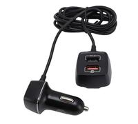 Garsent Car Charger, 60W Fast Charging USB Car Charger, 4 Port QC3.0 Multifunctional for Phone Front Rear Seat, Multiple Ports USB Charger Adapter for Mobile Phones Digital Products