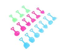 Garsent Colorful Mini Beach Sand Shovels for Dollhouse 1/6 1/12 Scale, Miniature Sand Digging Tools, Realistic Photography Props for Beach Themed Dioramas & Cake Decorations
